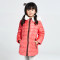 千仞岗2018新品冬装童装羽绒服 中长款韩版女童仿羊羔毛帽里19853 130cm 352水红