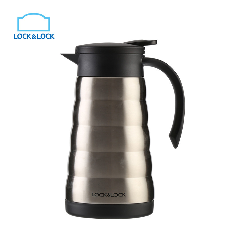 乐扣乐扣（lock&lock）美塔真空保温咖啡壶LHC1442SLV-OCH 银色800ml