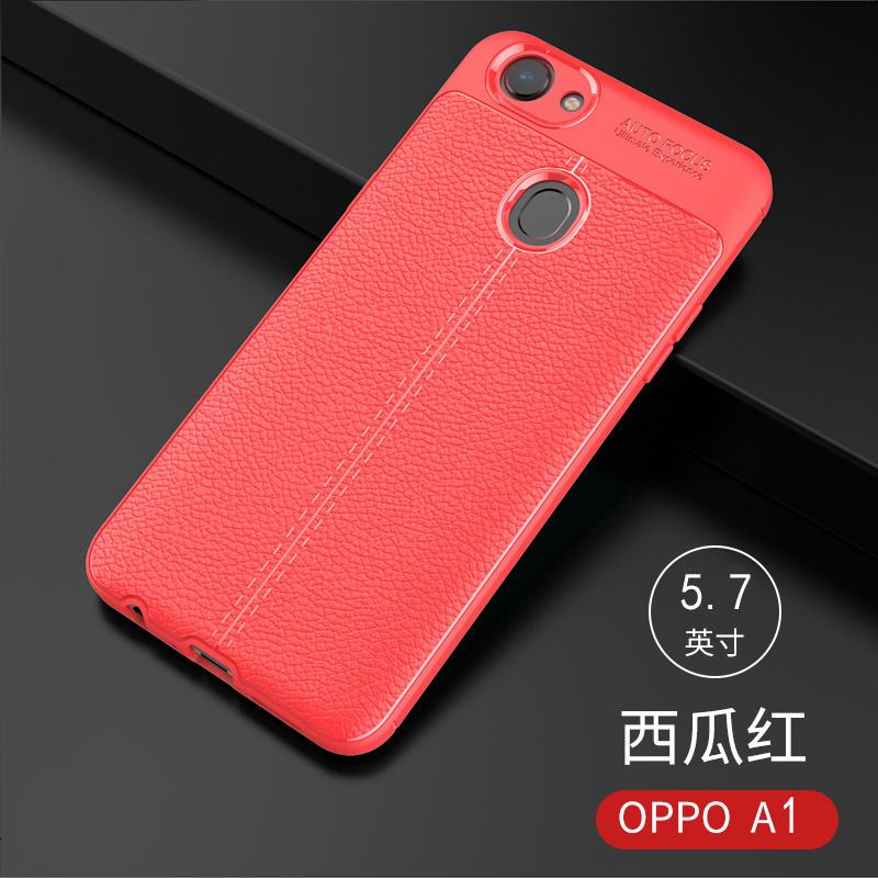 oppor9s手机壳a57软a59s/a73/a79/a83女A1男a39套s/a59/r11/r15_775_616 A1_硅胶皮纹-红色