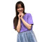 韩都衣舍2018夏装新款女装韩版学生纯色打底短袖T恤ODL7824.喆 L 黑色A