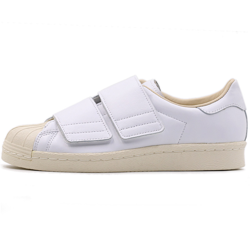 阿迪达斯三叶女鞋2018夏季新款贝壳头运动鞋休闲鞋板鞋-CQ2447 亮白/汉玉白 36.5