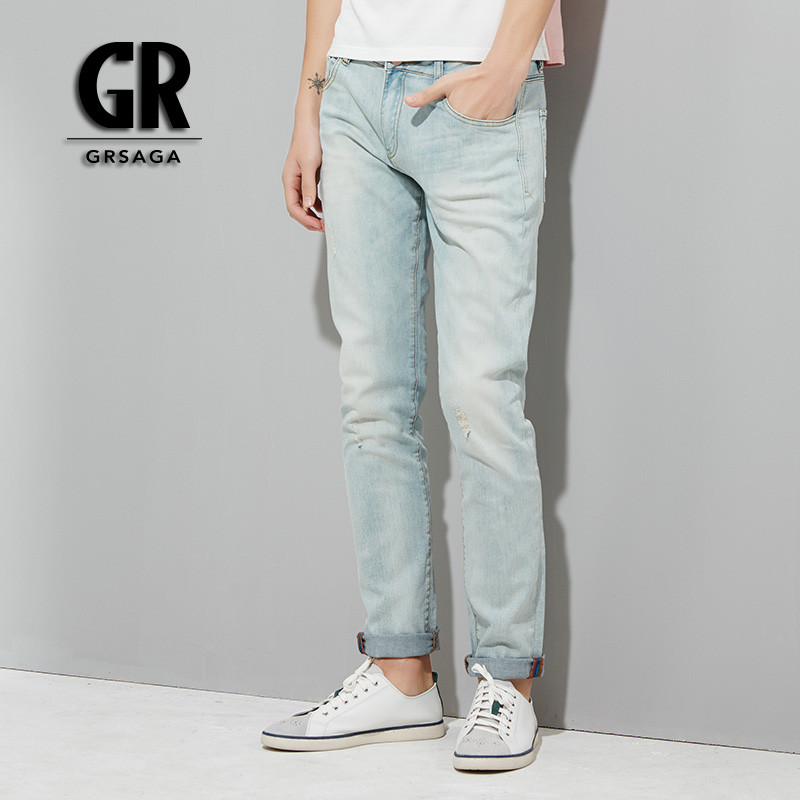 GRSAGA蓝色系休闲牛仔裤K21522752G_1 L 蓝色