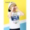 安奈儿童装男童短袖T恤2018春夏新款中大童动物全棉上装EB821210 150cm_ 云曲蓝