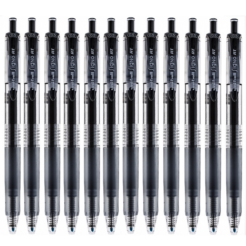 【uni系列】三菱(uni)umn-105按动中性笔12支/盒 0.5mm签字笔 学生用