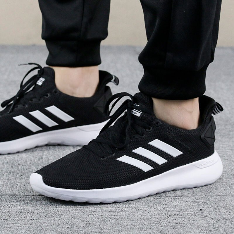 adidas阿迪达斯neo男鞋2018秋季新款运动鞋休闲耐磨透气减震跑步鞋 2018秋季新款黑白F35209 45