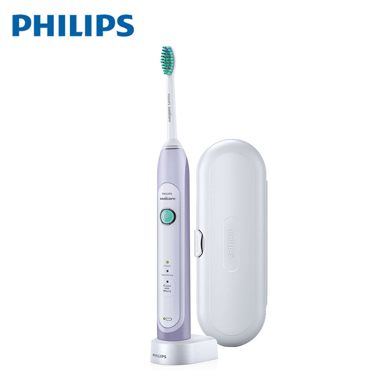 飞利浦(Philips)电动牙刷成人充电式HX6721 声波震动牙刷净白牙齿附旅行盒