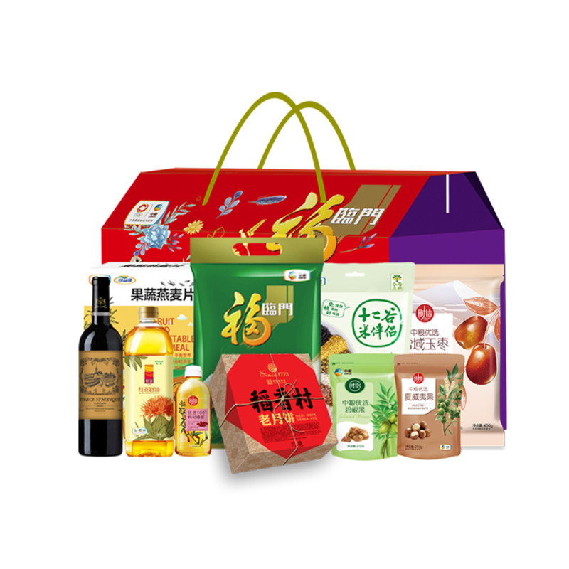 福临门 中粮大米食用油大礼包 中秋月饼礼盒 598型 4524g+1750ml