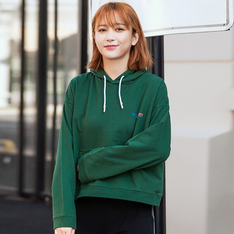 DISCOVERY户外春秋女式时尚运动保暖连帽休闲卫衣FAUF92121 FAUF92121-D12X军绿（女） XL