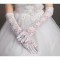 新娘结婚手套婚纱礼服配饰短款长款露指蕾丝缎面红白黑色手套 默认尺寸 款式七