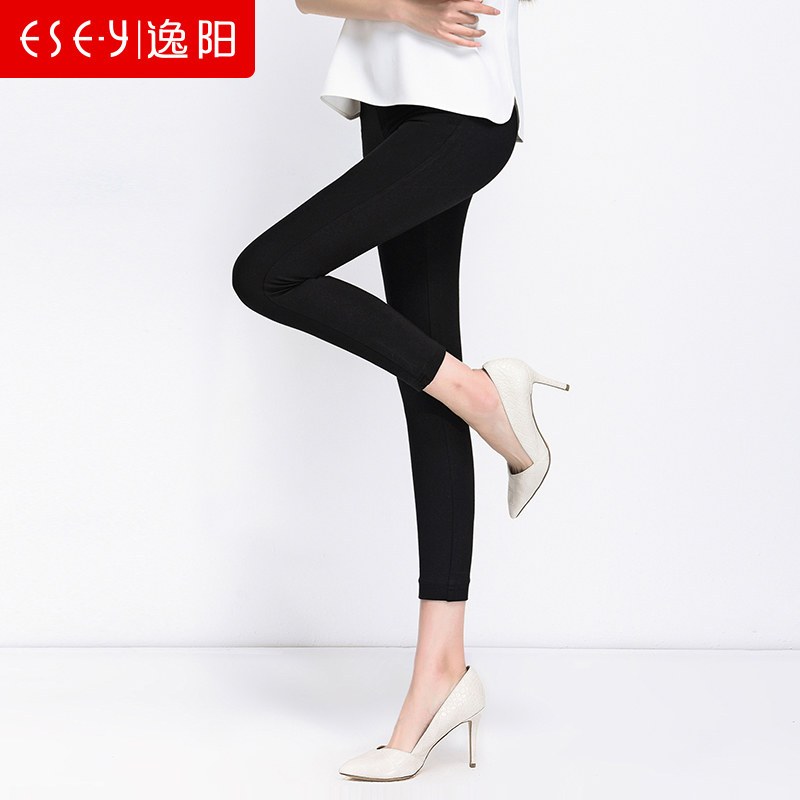 清仓2018秋季新款黑色打底裤女外穿韩版弹力小脚裤女1003B 34/21 黑色