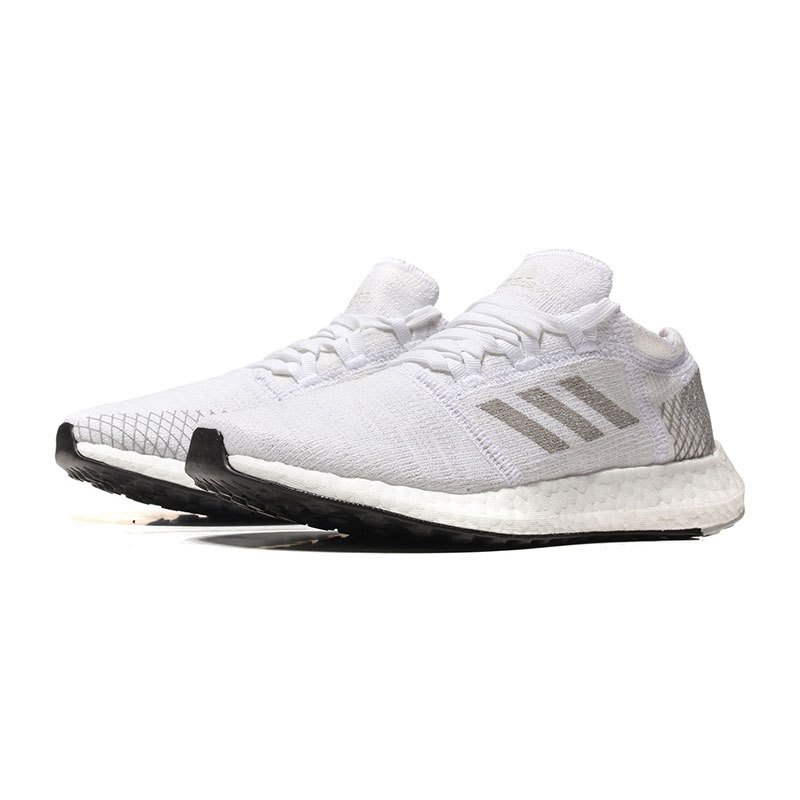 adidas阿迪达斯女子跑步鞋新款PureBOOST GO W休闲运动鞋B75665 B75664亮白+晶体灰+二度灰 37码