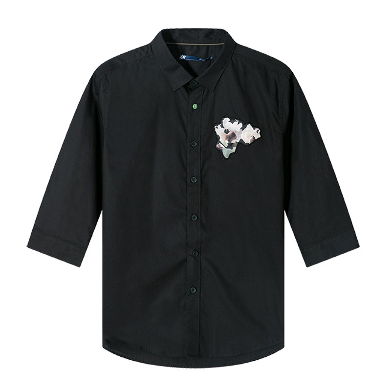 GRSAGA夏季休闲黑色系衬衫11622112266_3 XXL 黑色系