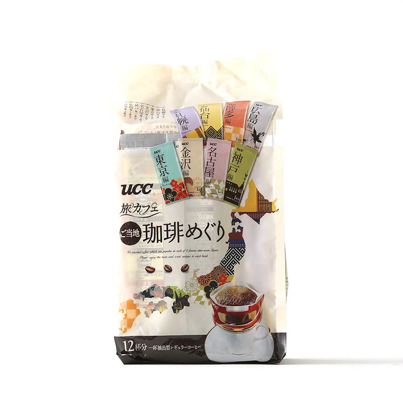 ucc 悠诗诗 咖啡之旅 滴漏式挂耳手冲咖啡 日本都市特色风味 12包/袋