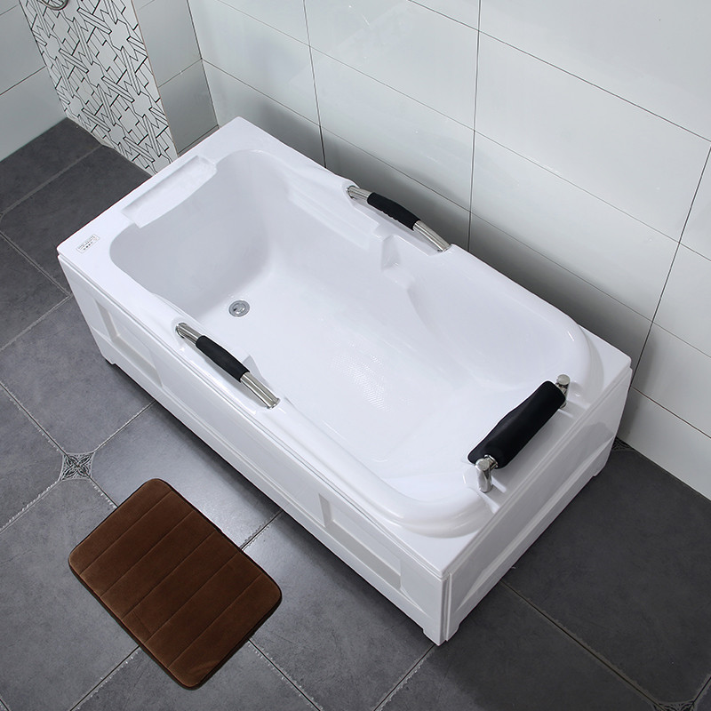 浴缸家用成人亚克力独立式按摩恒温加热冲浪1.2-1.7米小户型 &asymp;1.4m 左裙空浴缸（双裙边）