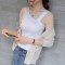 小背心女韩版外穿无袖T恤性感chic港味复古打底带上衣短款夏季_6 XL 白色