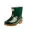 DOUBLESTAR双星DSA212 半筒女士雨鞋加棉短筒女款防滑PVC中筒雨靴保暖鞋胶鞋防水 墨绿色单 38/240
