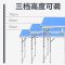 稳固折叠桌摆摊户外折叠桌子家用餐桌椅便携式铝合金小桌子折叠_11 双杆蓝色+伞孔