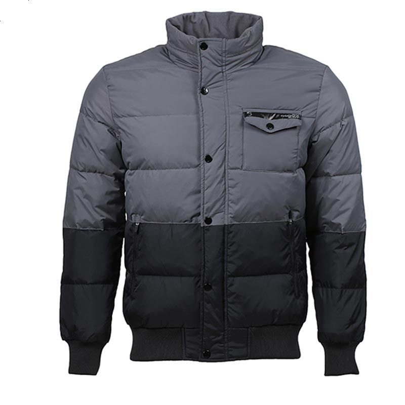 361度男装EASY HEAT轻薄暖运动羽绒服 361冬季时尚立领运动外套男 2XL 深灰色