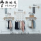 男女装童装服装店衣架展示架上墙壁挂装饰正侧挂陈列货架金色5J正挂100官方标配_1 金色五件套2.4米