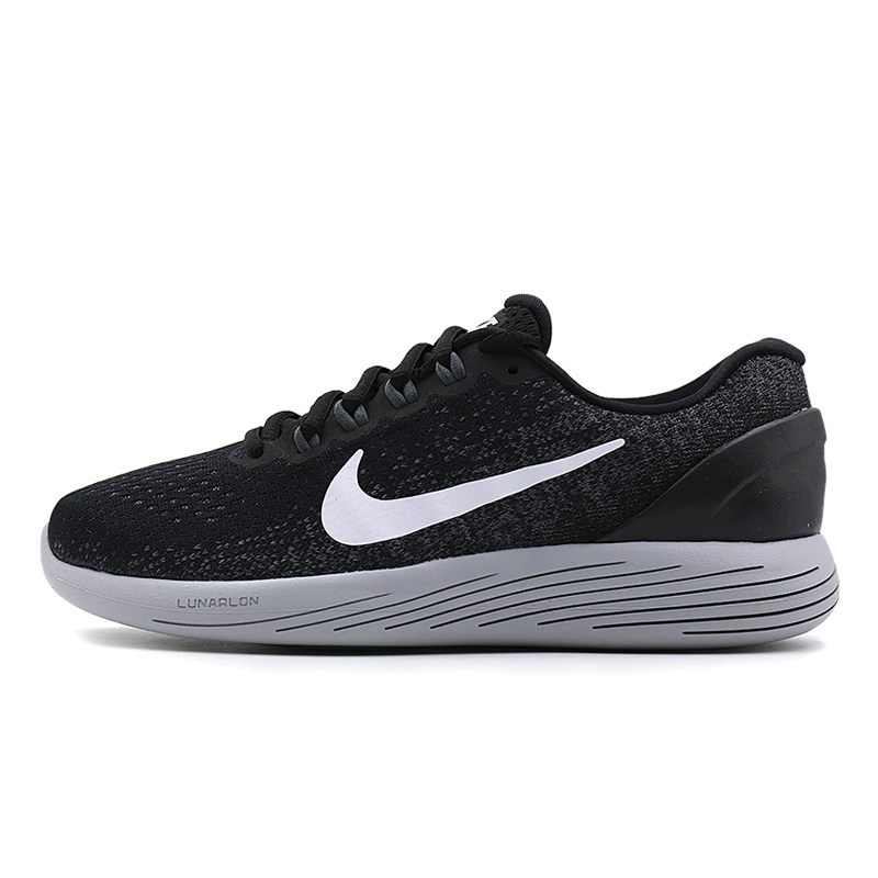 Nike耐克女鞋新款登月运动鞋透气轻便跑步鞋904716-001 黑/白/深灰/狼灰 36.5