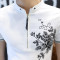 夏季男士短袖半袖韩版体恤修身男装衣服夏装2018polo衫潮_4_7 M/165 T329浅灰色
