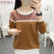 秋季上衣女2018秋装打底衫女长袖宽松衣服女装百搭韩版潮_2 S-建议80-90斤 8566卡其
