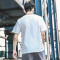 东京衣柜夏季新款个性文字印花男女情侣短袖T恤男学生体恤 2XL 白色