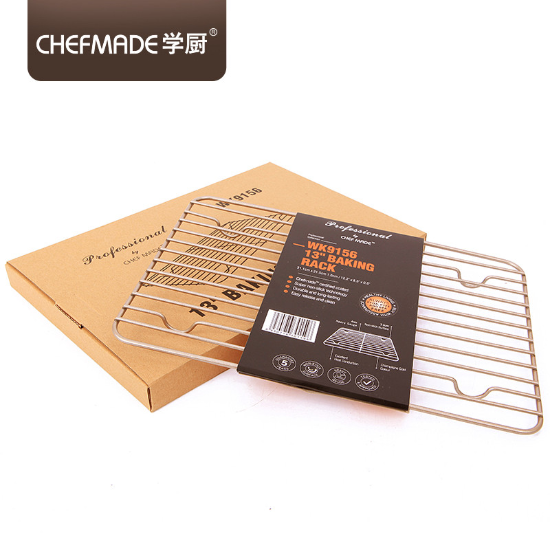 学厨 CHEF MADE 烘焙工具 不粘冷却架 凉网 晾晒网 烤网13英寸蛋糕面包冷却网 WK9156