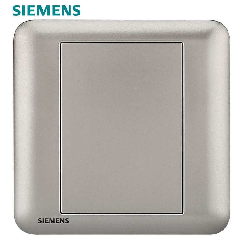 西门子(SIEMENS)开关插座面板 皓睿系列 硒釉银 空白面板 边框 硒釉银 空白面板