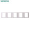 西门子(SIEMENS)开关插座面板 皓睿系列 玉釉白 空白面板 边框 玉釉白 五联边框
