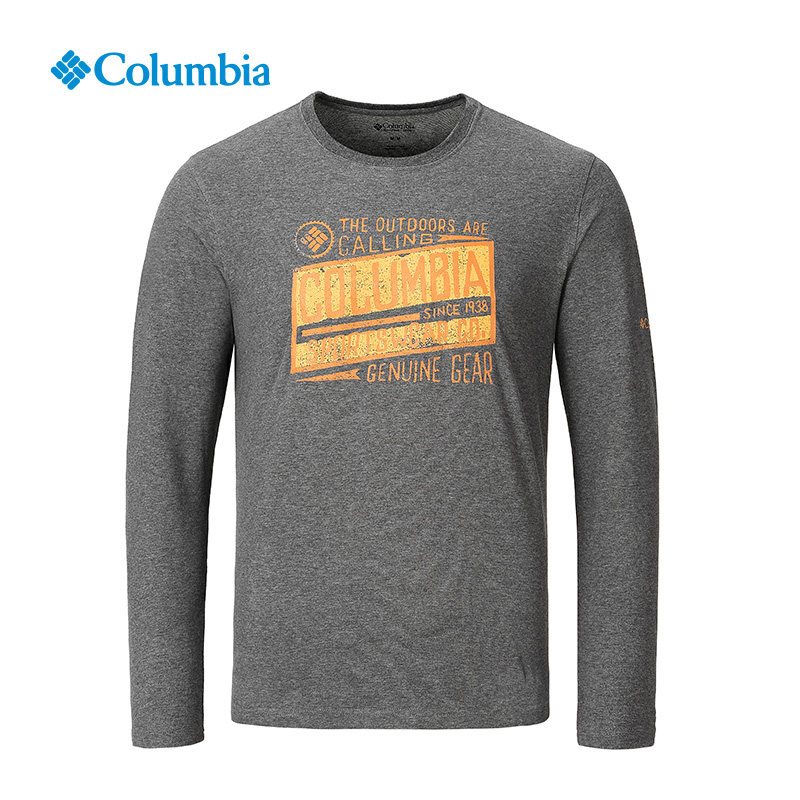 哥伦比亚(Columbia)户外18秋冬新品男款吸湿长袖T恤PM5599 灰012 XXL