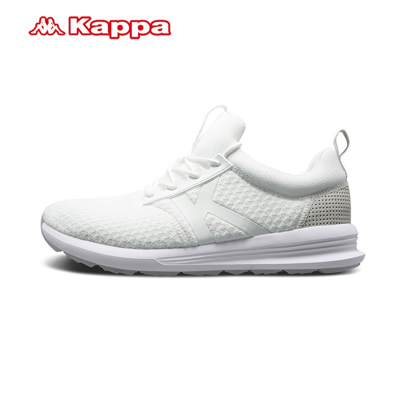 KAPPA/卡帕专柜男鞋运动鞋2018夏新款串标轻质跑步鞋|K0815MQ87D K0815MQ87D-012/韩国白/月灰色 39