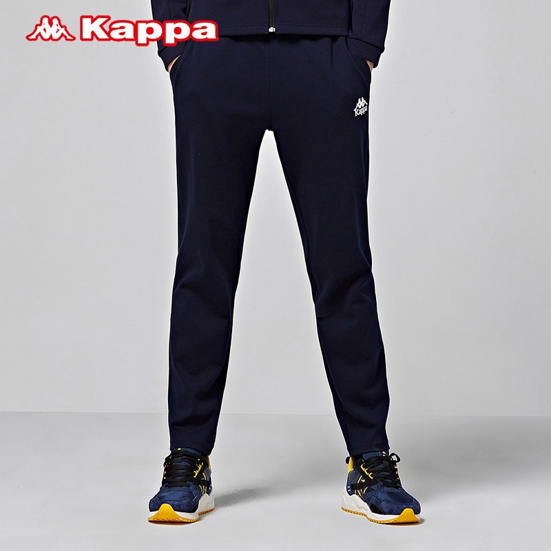KAPPA卡帕男运动长裤休闲裤卫裤纯色小脚裤|K0852AK03-990/888 2XL 深海蓝-888
