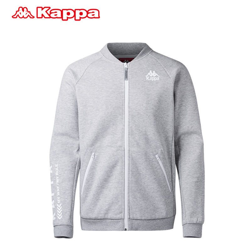 卡帕kappa运动卫衣男棒球服薄针织衫男休闲外套运动衫K0815WK08D 2XL