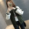 子沫雨JMOORY针织毛衣短外套女开衫2018秋季新款韩版宽松棒球服学生短外套潮 棕色 XL