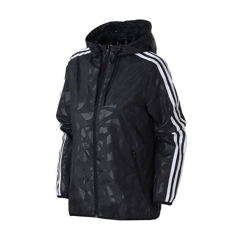 adidas阿迪达斯女子外套夹克连帽休闲运动服DM5334 XS DM5334黑色