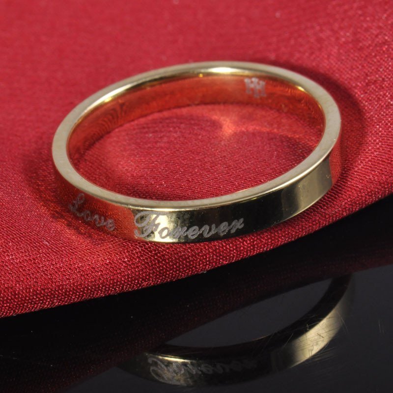 梦克拉mkela 钨金戒指 爱情 love 钨金戒指 金色15号