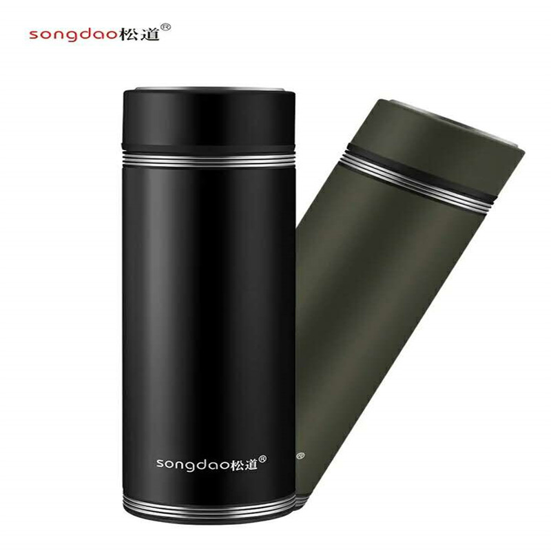 松道高档保温杯ins时尚男女士真空不锈钢水杯子商务车载便携茶杯高清