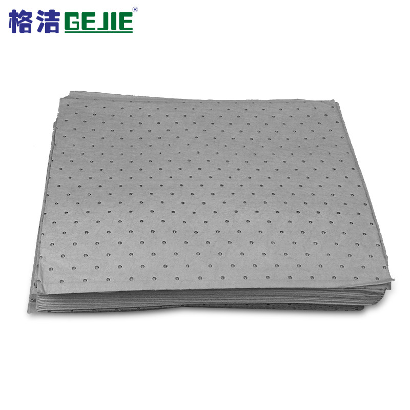 格洁 921002 通用型片状吸液棉 40cm×50cm×2mm×200/箱 灰色 吸油水混合液体防泄漏吸附