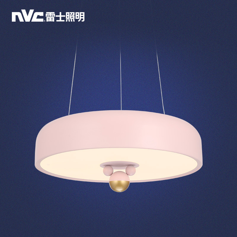 雷士照明(NVC)客厅灯简约现代吊灯迪士尼儿童灯卧室吊灯梦幻米奇儿童灯灯饰灯具 迪士尼吊灯粉色Φ400*1200mm