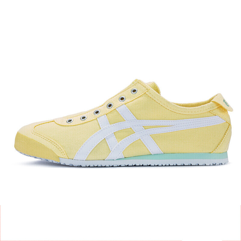 OnitsukaTiger鬼冢虎女款一脚蹬懒汉鞋松紧带运动休闲鞋D786N/D3K5ND7 D3K5N-0301柠檬黄白色女 7.5/39