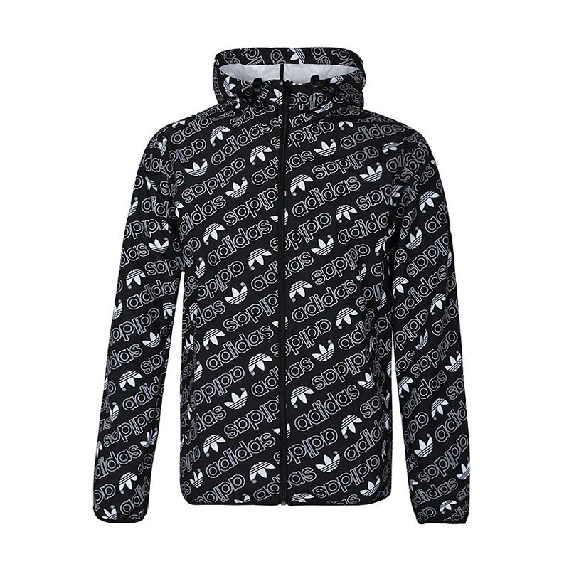 ADIDAS阿迪达斯三叶新款男子休闲运动舒适上衣外套防风服DH4796 XS DH4796