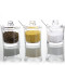 厨房用品玻璃料盒套装家用组合装味罐瓶料罐盐罐料瓶 4只装（送勺子）