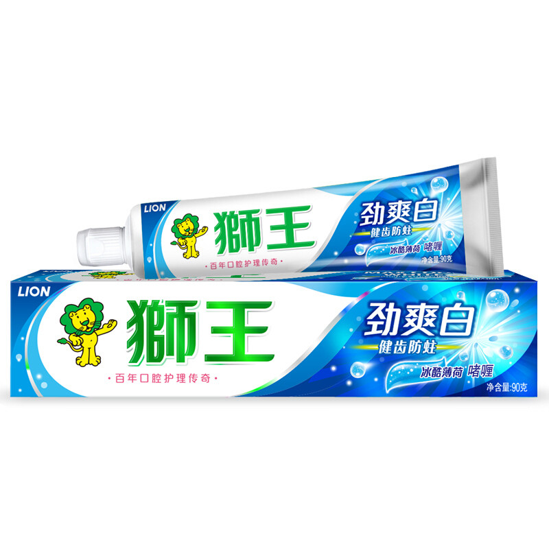 狮王 劲爽白 冰酷薄荷 牙膏 90g（单位：支）