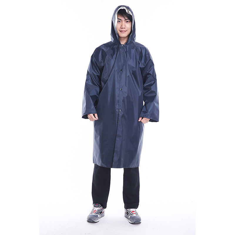 牛津布长身雨衣 SCP-714 通用款大帽檐加大加厚防水徒步劳保雨衣 (价格为单套价格，起订量2套不足起订量不发货 深蓝色