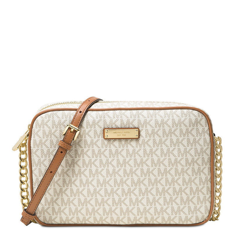 迈克·科尔斯(MICHAEL KORS ) Jet Set 欧美时尚 mk 字母印花 女包 单肩包手提包斜挎包 Vanilla香草色