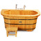 木桶沐浴桶泡澡洗澡桶尊贵定制实木浴缸浴盆带水龙头_1 外长1.7米宽0.75米高0.7米