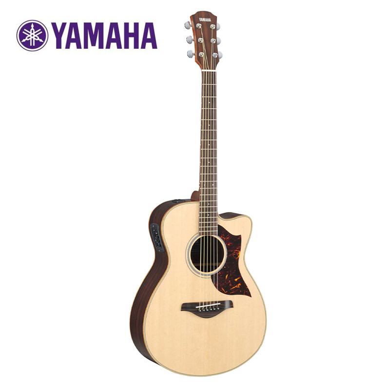 雅马哈Yamaha A1M/AC1M /A1R/AC1R 41寸单板缺角电箱民谣木吉他 AC1R-单板-原木色（电箱款）