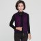 恒源祥无袖毛衣外套女秋冬可翻立领拉链开衫妈妈装针织开衫厚马甲_1 175/XL 深紫