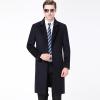 【免费试穿，无忧退换】羊绒大衣男秋冬季中年商务羊毛呢子中长款西装领羊绒毛呢大衣外套品牌官方_6 175/92A(L码） 黑兰